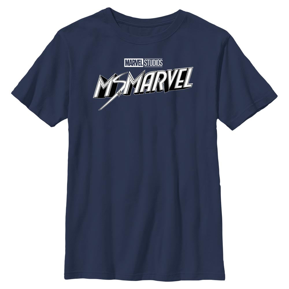 Boy's Marvel Black And White T-Shirt