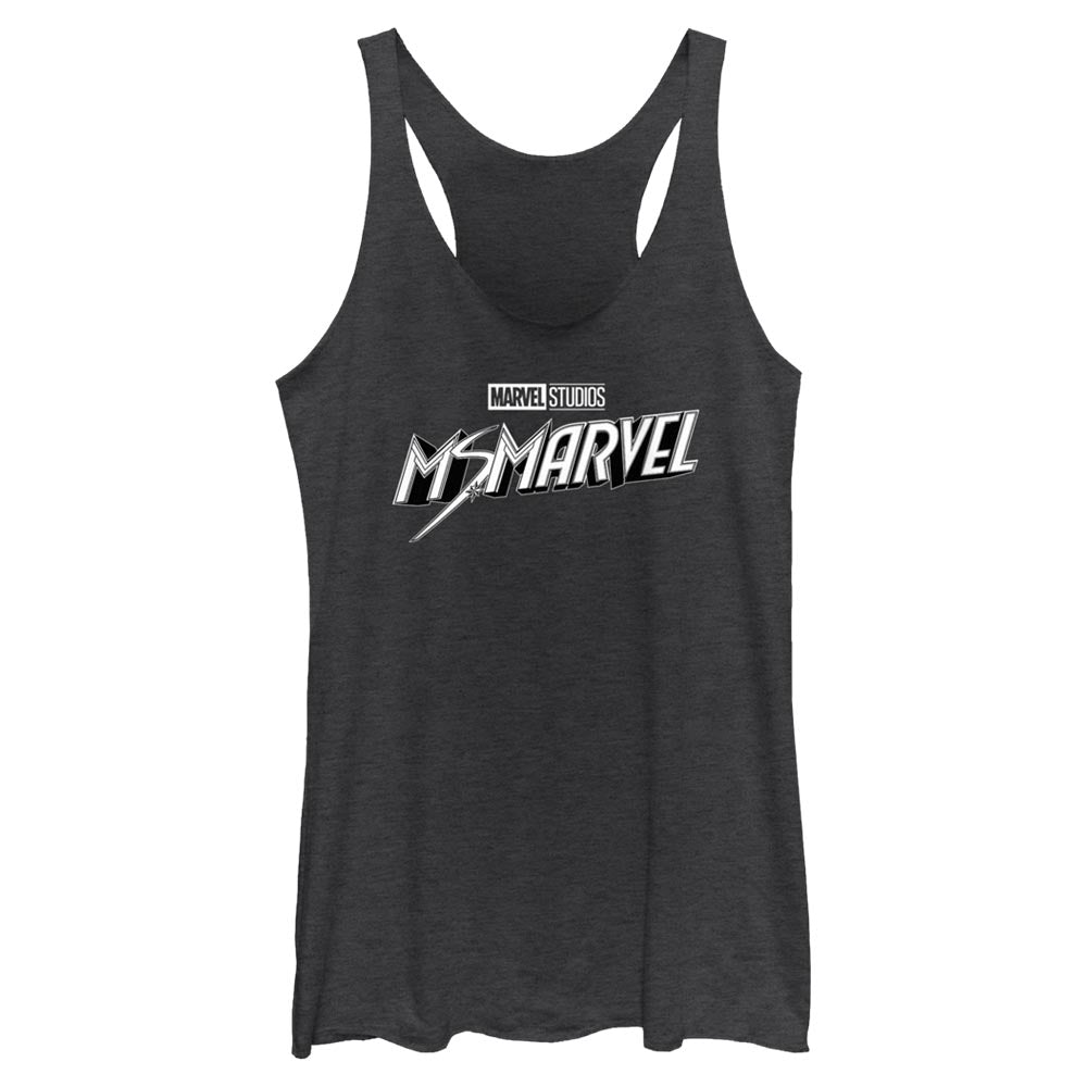Junior's Marvel Black And White Tank Top